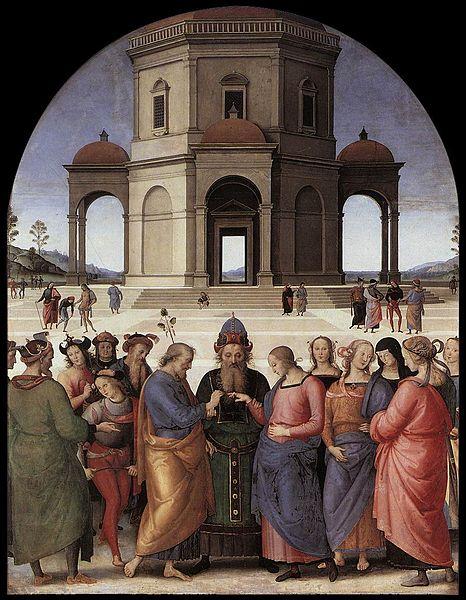 Pietro Perugino Marriage of the Virgin Sweden oil painting art
